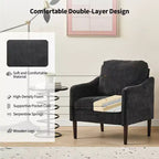 Chaise d'appoint moderne, Fauteuil de lecture confortable en tissu chenille pour adultes, Fauteuil incurvé, Fauteuil d'appoint individuel moderne Cloud