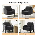 Chaise d'appoint moderne, Fauteuil de lecture confortable en tissu chenille pour adultes, Fauteuil incurvé, Fauteuil d'appoint individuel moderne Cloud