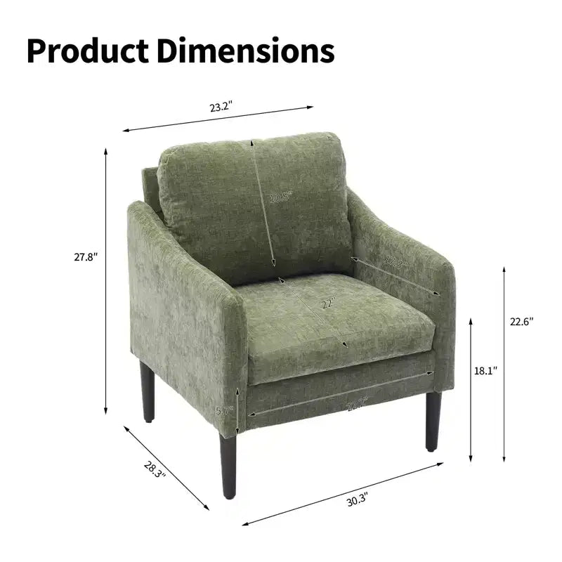 Chaise d'appoint moderne, Fauteuil de lecture confortable en tissu chenille pour adultes, Fauteuil incurvé, Fauteuil d'appoint individuel moderne Cloud