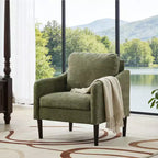 Chaise d'appoint moderne, Fauteuil de lecture confortable en tissu chenille pour adultes, Fauteuil incurvé, Fauteuil d'appoint individuel moderne Cloud