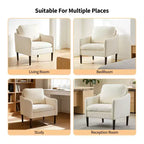 Chaise d'appoint moderne, Fauteuil de lecture confortable en tissu chenille pour adultes, Fauteuil incurvé, Fauteuil d'appoint individuel moderne Cloud