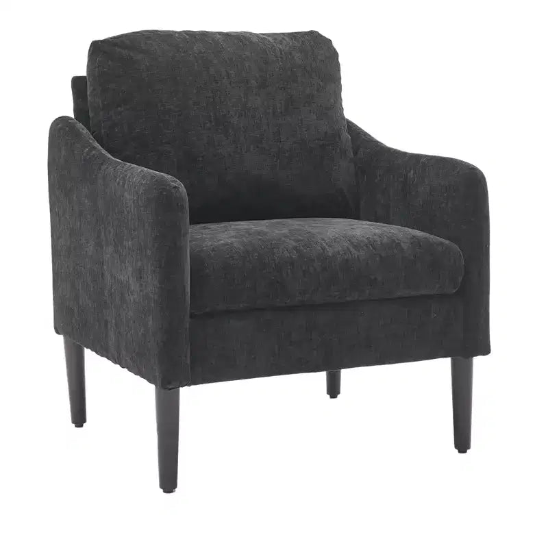 Chaise d'appoint moderne, Fauteuil de lecture confortable en tissu chenille pour adultes, Fauteuil incurvé, Fauteuil d'appoint individuel moderne Cloud
