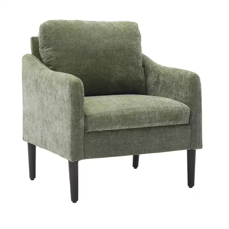 Chaise d'appoint moderne, Fauteuil de lecture confortable en tissu chenille pour adultes, Fauteuil incurvé, Fauteuil d'appoint individuel moderne Cloud