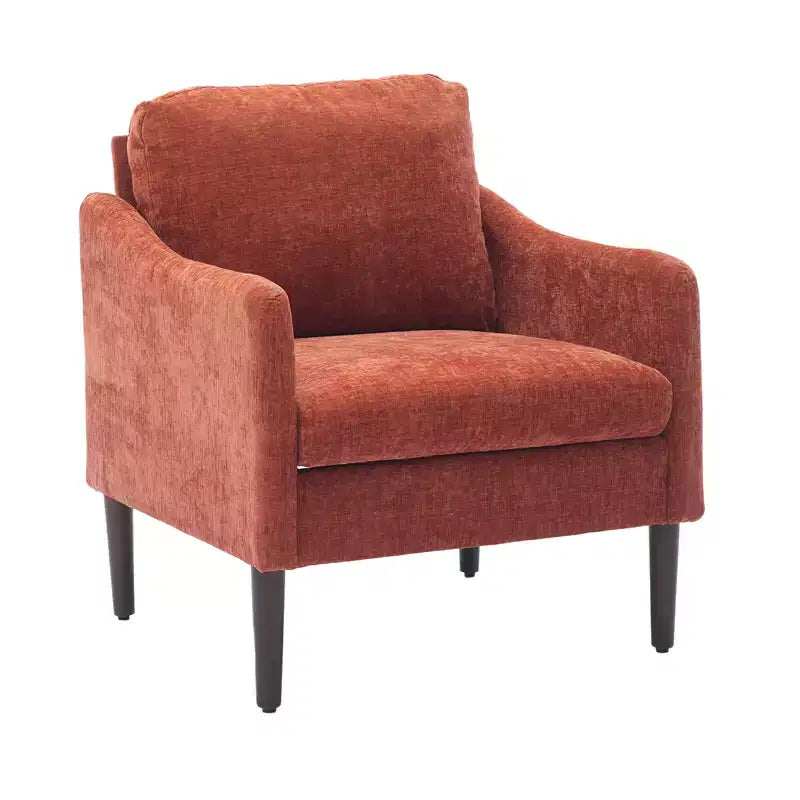 Chaise d'appoint moderne, Fauteuil de lecture confortable en tissu chenille pour adultes, Fauteuil incurvé, Fauteuil d'appoint individuel moderne Cloud