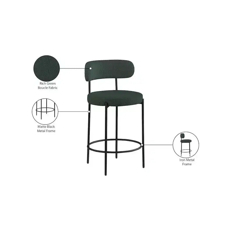 Tabouret en tissu bouclé Beacon (lot de 2)