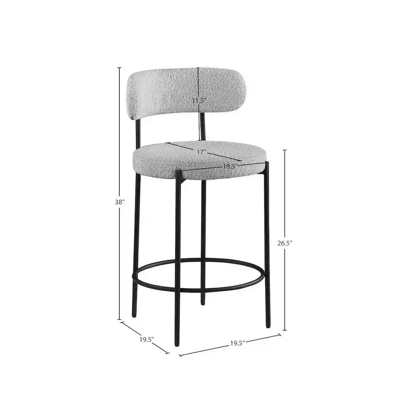 Tabouret en tissu bouclé Beacon (lot de 2)