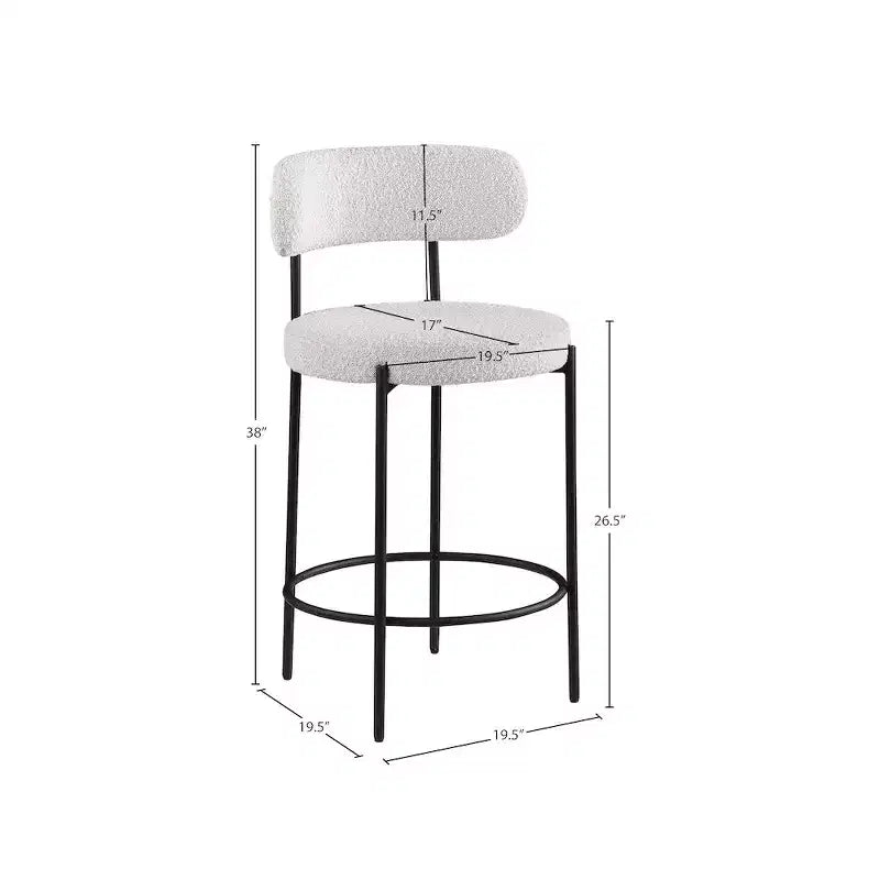 Tabouret en tissu bouclé Beacon (lot de 2)