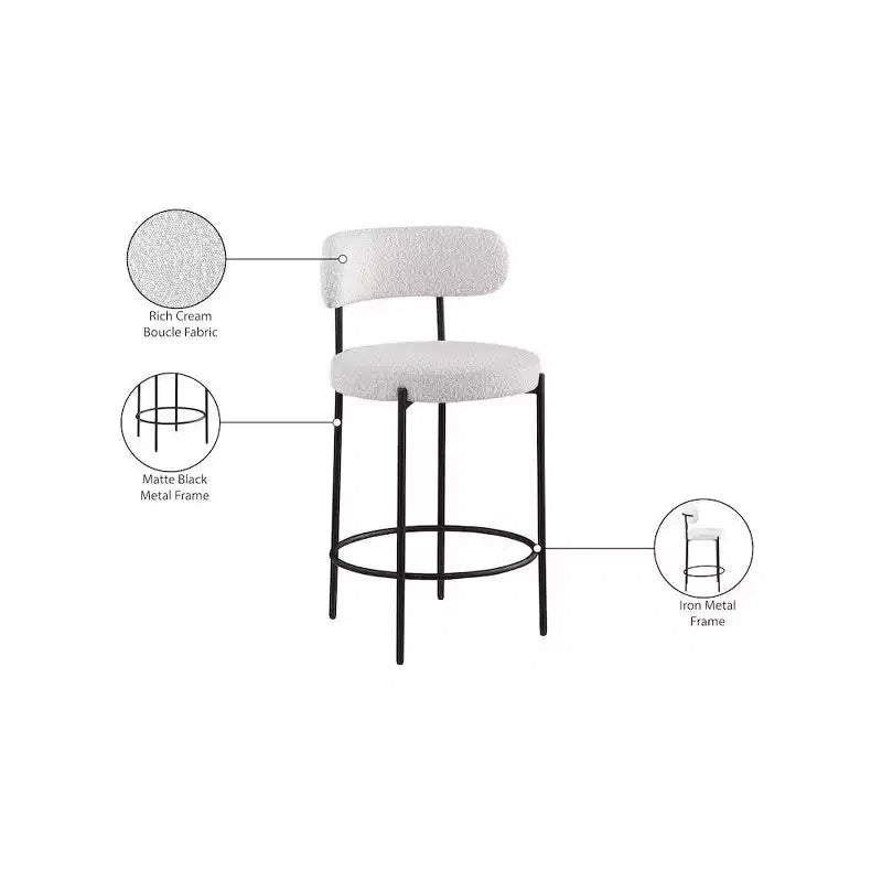 Tabouret en tissu bouclé Beacon (lot de 2)