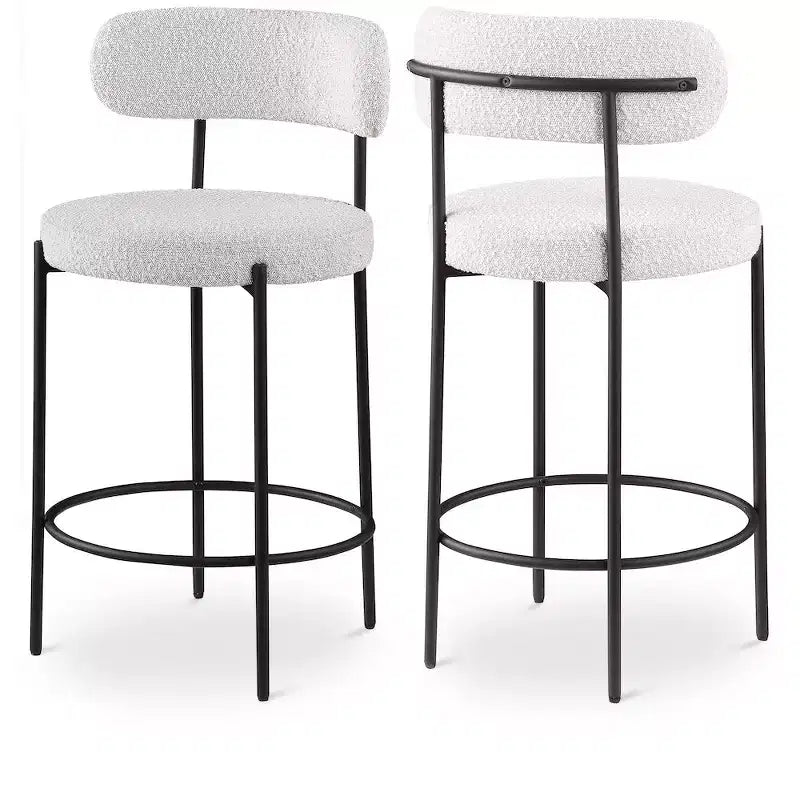 Tabouret en tissu bouclé Beacon (lot de 2)