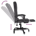 Fauteuil de bureau massant Similicuir noir, métal, contreplaqué, mousse