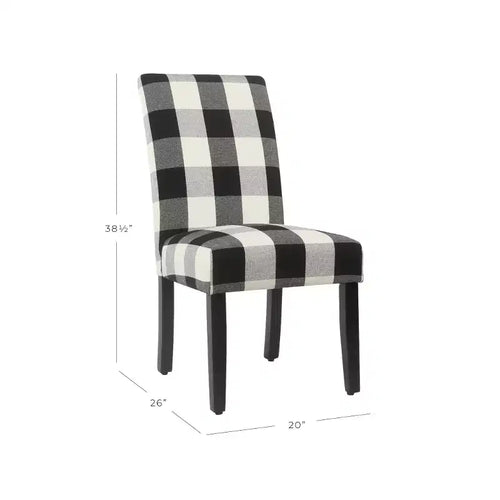 2 Chaises de salle à manger Parsons noires