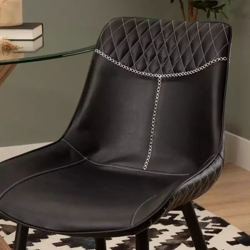 Chaises de salle à manger Elder noires (2 chaises)