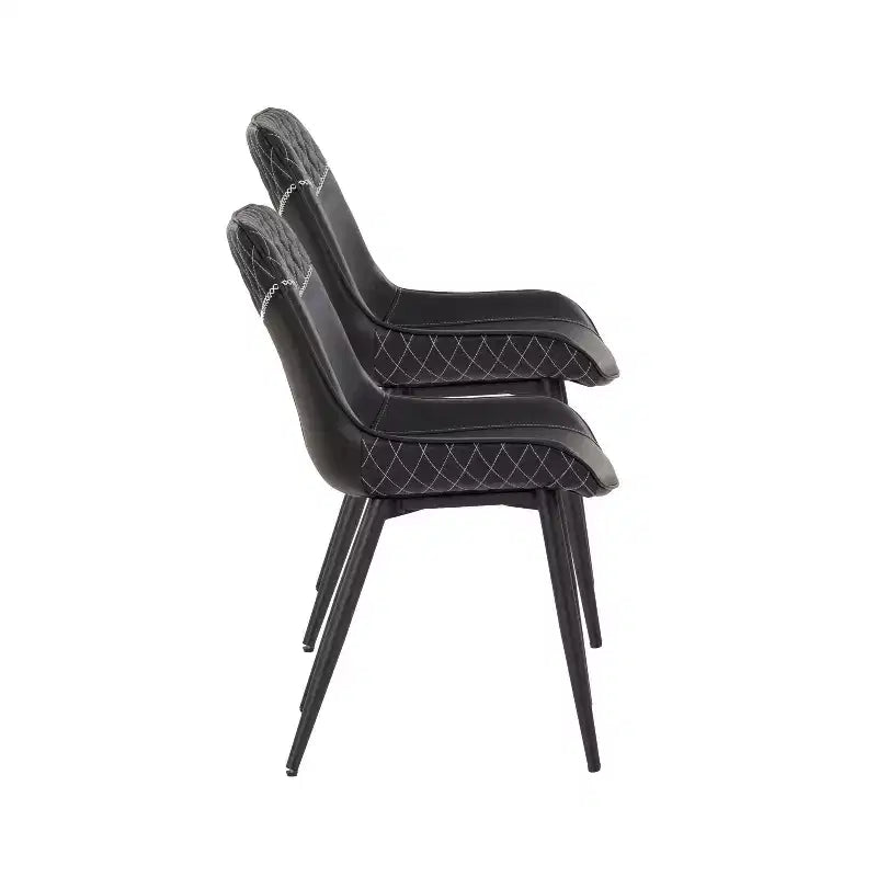 Chaises de salle à manger Elder noires (2 chaises)