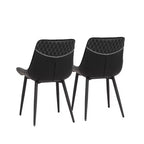 Chaises de salle à manger Elder noires (2 chaises)