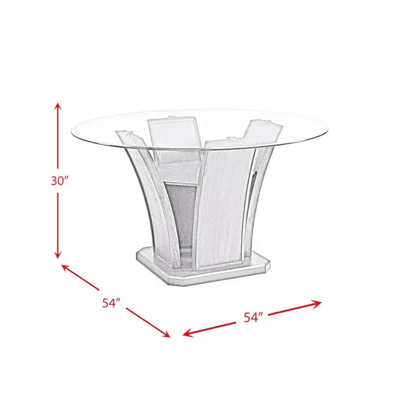Table de salle à manger Simms Round de hauteur standard en noyer