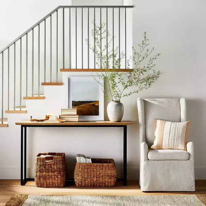 Console Hidden Hills en matériaux mixtes, marron : Meuble d'entrée, largeur 60"