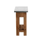 Table d'appoint en menuiserie avec étagère : Style industriel moderne, cadre en bois massif