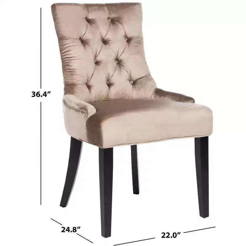 Chaise de salle à manger capitonnée Abby 19 po avec garniture cloutée (2 chaises) - MCR4701