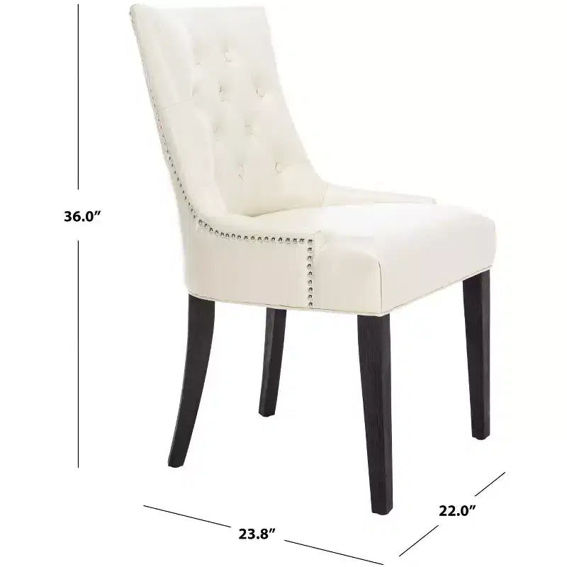 Chaise de salle à manger capitonnée Abby 19 po avec garniture cloutée (2 chaises) - MCR4701