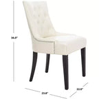 Chaise de salle à manger capitonnée Abby 19 po avec garniture cloutée (2 chaises) - MCR4701