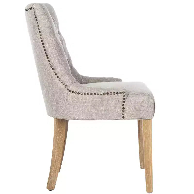 Chaise de salle à manger capitonnée Abby 19 po avec garniture cloutée (2 chaises) - MCR4701