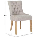 Chaise de salle à manger capitonnée Abby 19 po avec garniture cloutée (2 chaises) - MCR4701