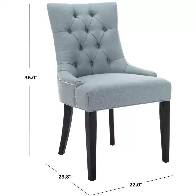 Chaise de salle à manger capitonnée Abby 19 po avec garniture cloutée (2 chaises) - MCR4701