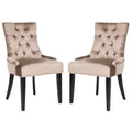 Chaise de salle à manger capitonnée Abby 19 po avec garniture cloutée (2 chaises) - MCR4701