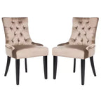 Chaise de salle à manger capitonnée Abby 19 po avec garniture cloutée (2 chaises) - MCR4701