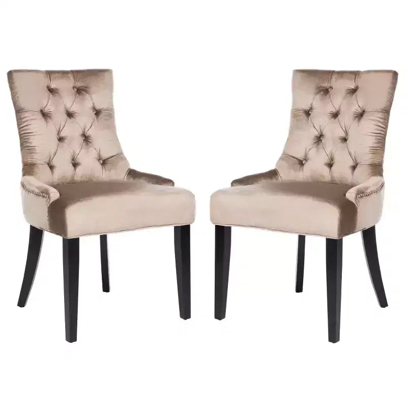 Chaise de salle à manger capitonnée Abby 19 po avec garniture cloutée (2 chaises) - MCR4701