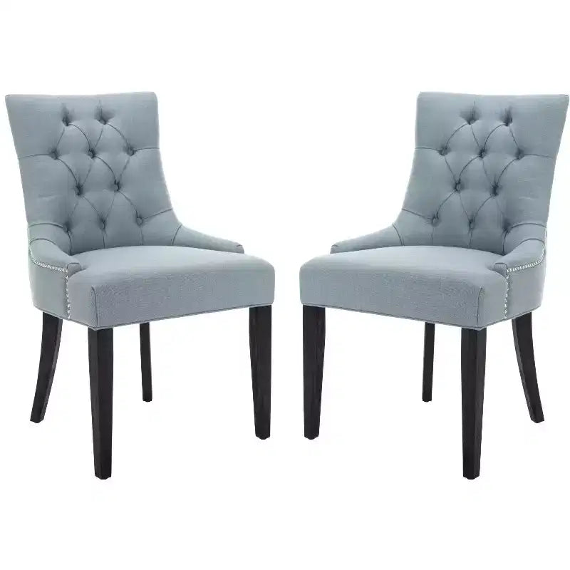 Chaise de salle à manger capitonnée Abby 19 po avec garniture cloutée (2 chaises) - MCR4701