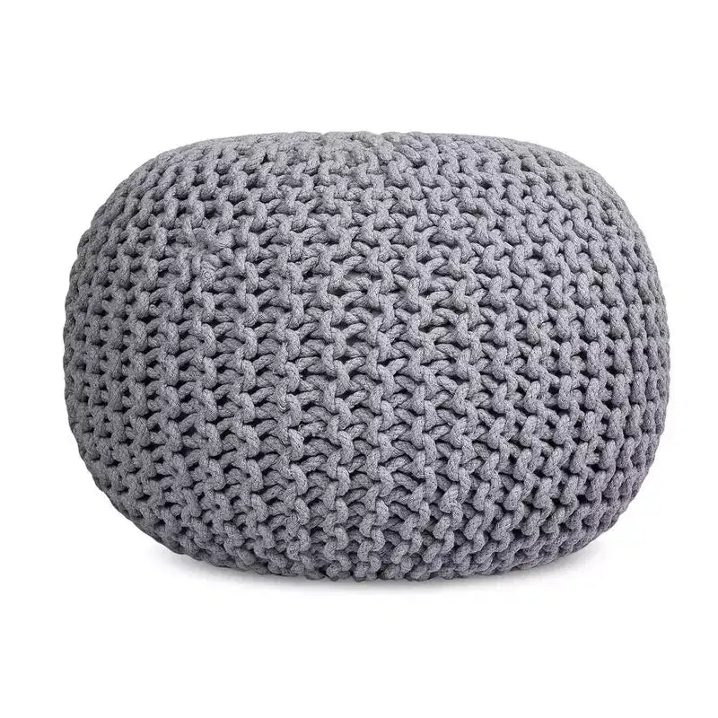 Pouf rond repose-pieds - Gris clair