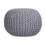Pouf rond repose-pieds - Gris clair