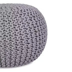 Pouf rond repose-pieds - Gris clair