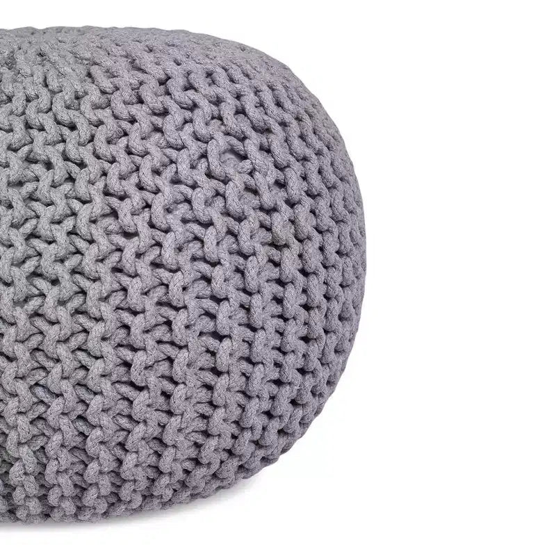 Pouf rond repose-pieds - Gris clair