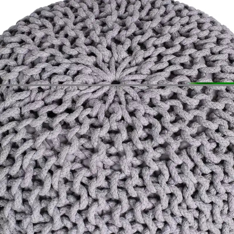 Pouf rond repose-pieds - Gris clair