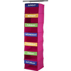Organisateur de placard pour enfants – Rangement quotidien pour enfants à suspendre – Organisateur de vêtements portable à 7 étagères pour solutions de rangement de placard