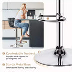 2 tabourets de bar pivotants à hauteur réglable en similicuir et rembourrés