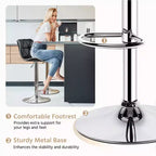 2 tabourets de bar pivotants à hauteur réglable en similicuir et rembourrés