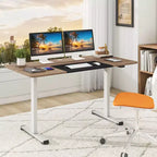 Bureau debout réglable en hauteur électrique, Poste de travail informatique assis-debout pour bureau à domicile