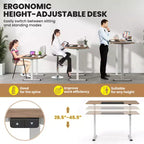 Bureau debout réglable en hauteur électrique, Poste de travail informatique assis-debout pour bureau à domicile
