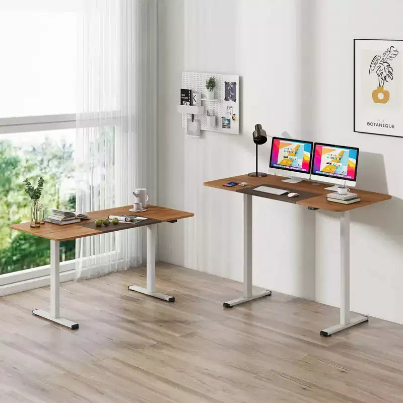 Bureau debout réglable en hauteur électrique, Poste de travail informatique assis-debout pour bureau à domicile