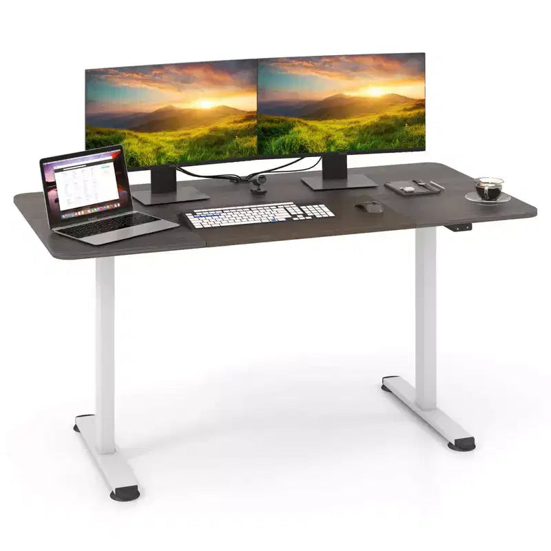 Bureau debout réglable en hauteur électrique, Poste de travail informatique assis-debout pour bureau à domicile