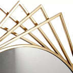 Miroir mural géométrique en métal