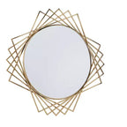 Miroir mural géométrique en métal
