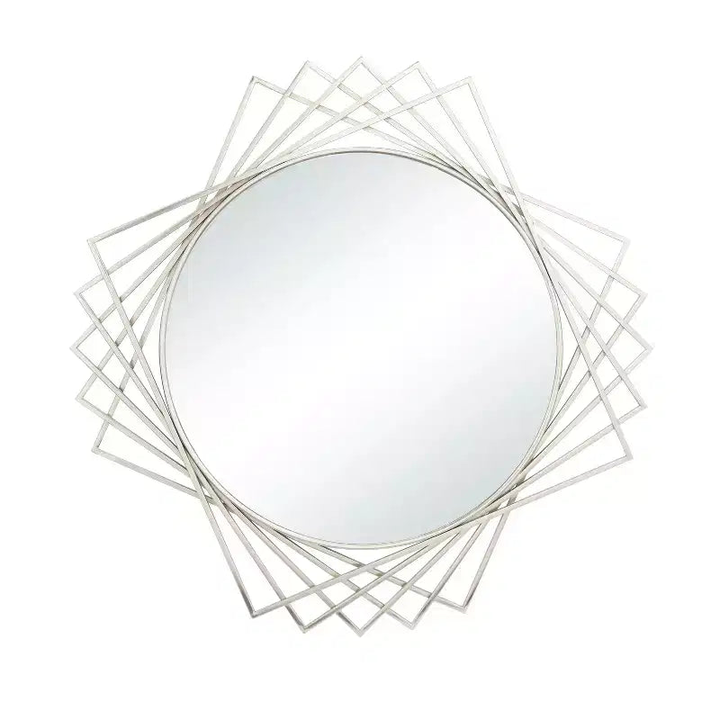 Miroir mural géométrique en métal