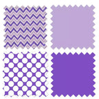 Panier à linge violet MixNMatch avec cadre en bois