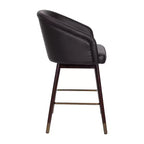 Tabouret de bar rembourré en bois, hauteur comptoir (lot de 2)