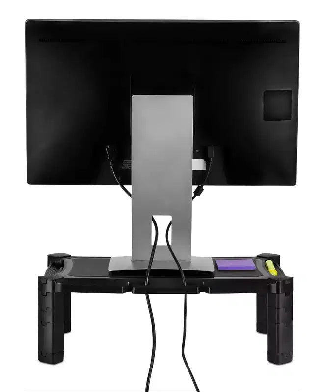 Rehausseur d'écran d'ordinateur de bureau – Support de table réglable en hauteur pour écrans de PC et d'ordinateurs portables et imprimantes, 48,26 x 33,02 cm, 16,76 cm de hauteur