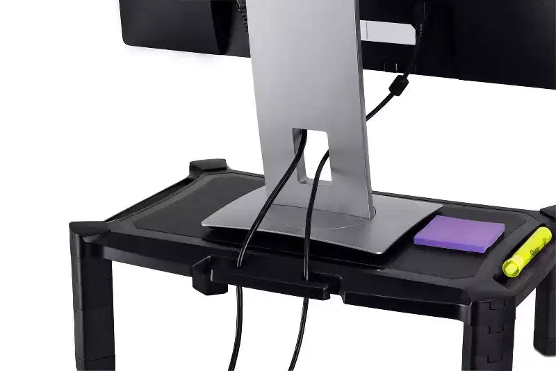Rehausseur d'écran d'ordinateur de bureau – Support de table réglable en hauteur pour écrans de PC et d'ordinateurs portables et imprimantes, 48,26 x 33,02 cm, 16,76 cm de hauteur